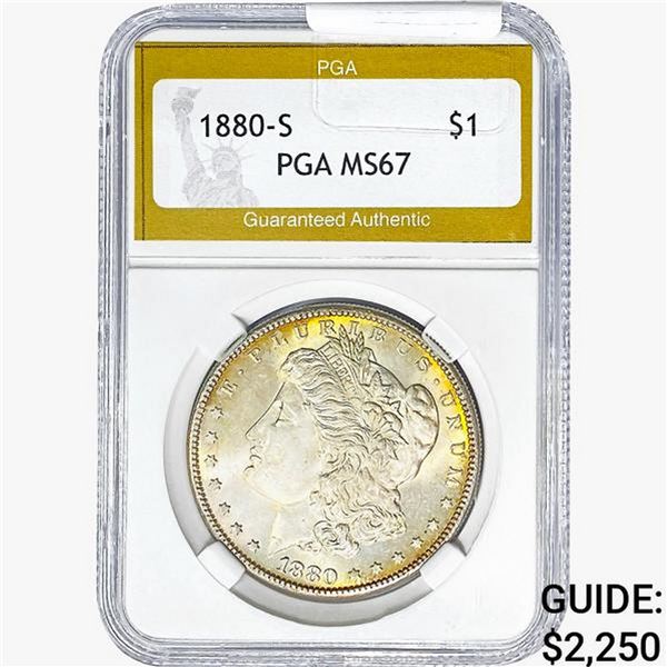 1880-S Morgan Silver Dollar PGA MS67