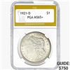 1921-D Morgan Silver Dollar PGA MS65+