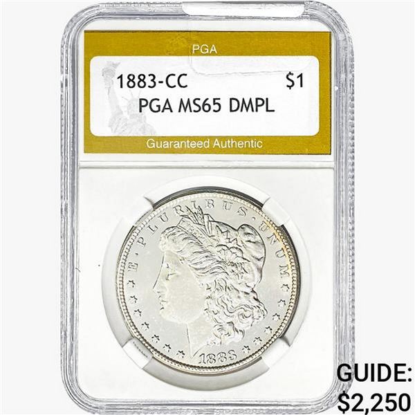 1883-CC Morgan Silver Dollar PGA MS65 DMPL