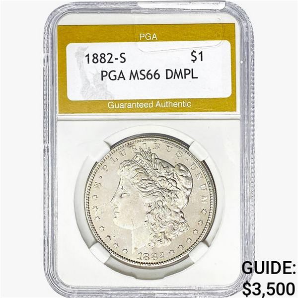 1882-S Morgan Silver Dollar PGA MS66 DMPL