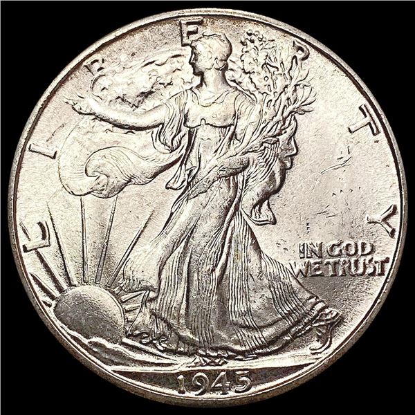 1945-D Walking Liberty Half Dollar SUPERB GEM BU