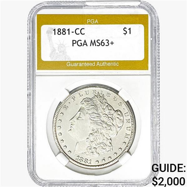 1881-CC Morgan Silver Dollar PGA MS63+