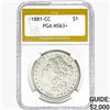 1881-CC Morgan Silver Dollar PGA MS63+