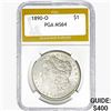 1890-O Morgan Silver Dollar PGA MS64