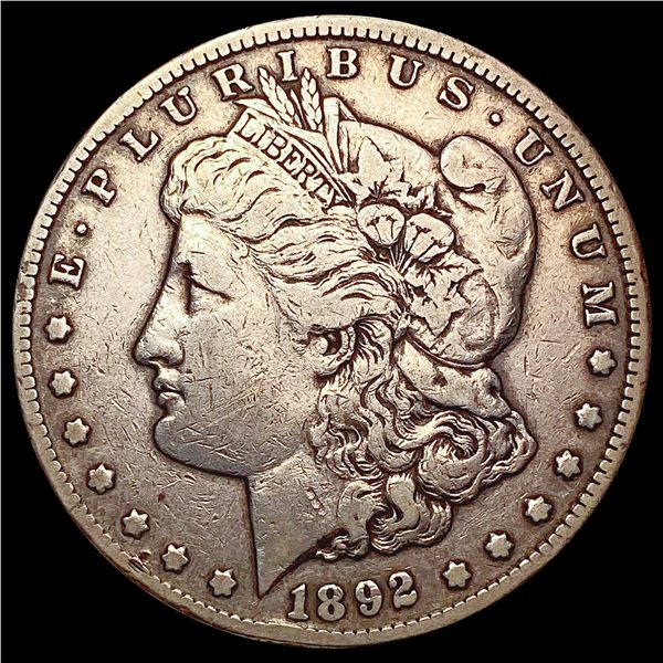 1892-CC Morgan Silver Dollar NEARLY UNCIRCULATED