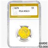1879 $5 Gold Half Eagle PGA MS63+