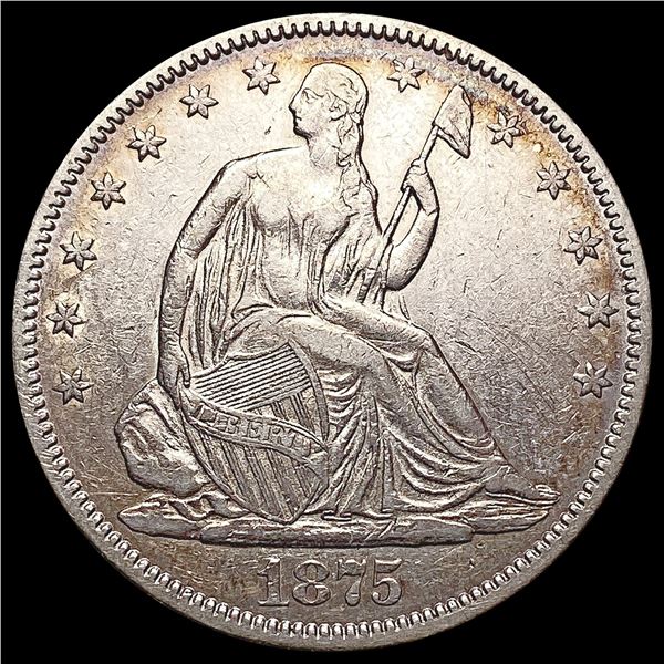 1875 Seated Liberty Half Dollar CLOSELY UNCIRCULATED