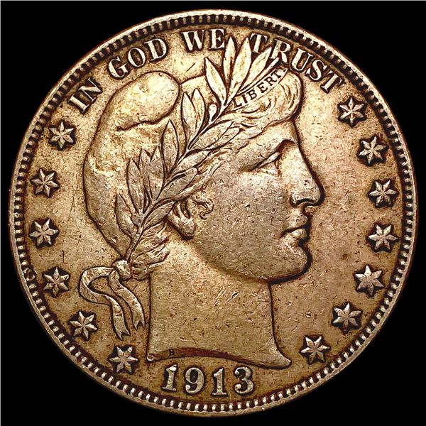 1913-S Barber Half Dollar CLOSELY UNCIRCULATED