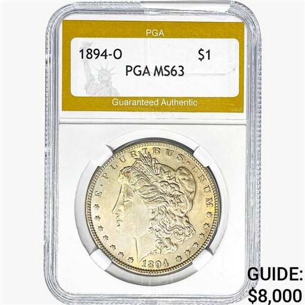 1894-O Morgan Silver Dollar PGA MS63