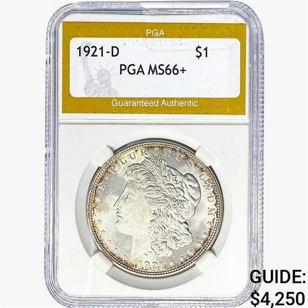1921-D Morgan Silver Dollar PGA MS66+