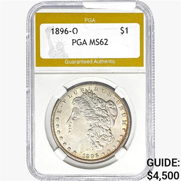 1896-O Morgan Silver Dollar PGA MS62
