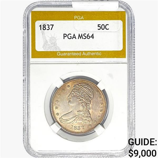 1837 Capped Bust Half Dollar PGA MS64