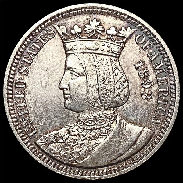1893 Isabella Silver Quarter CHOICE AU