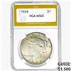 1934 Silver Peace Dollar PGA MS65