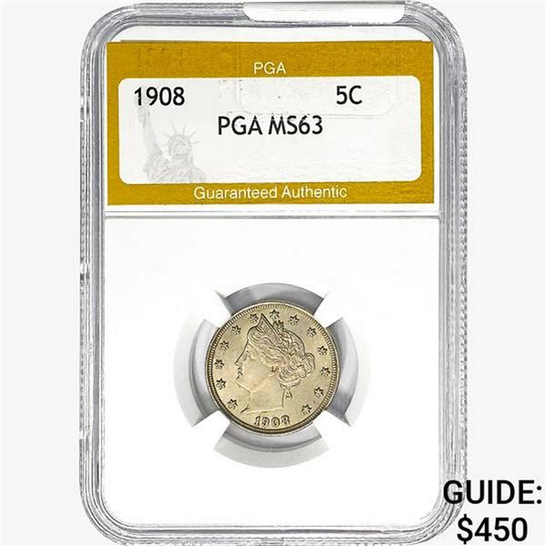 1908 Liberty Victory Nickel PGA MS63