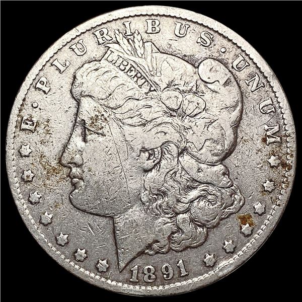 1891-CC Morgan Silver Dollar ABOUT UNCIRCULATED