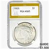 1935 Silver Peace Dollar PGA MS65