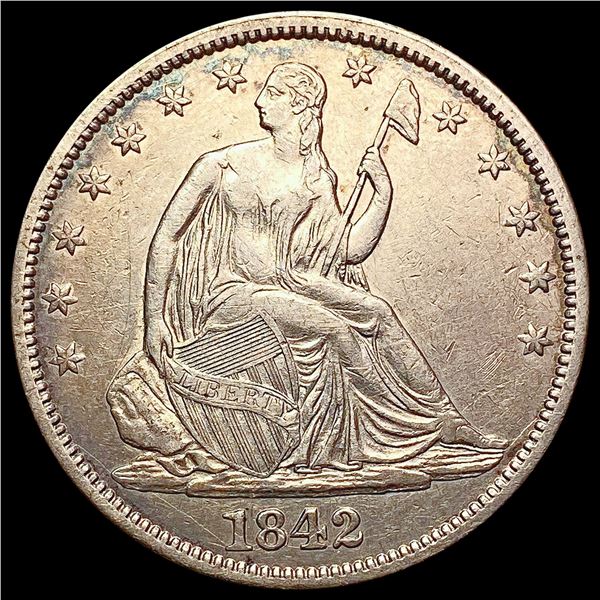 1842 Seated Liberty Half Dollar CLOSELY UNCIRCULATED