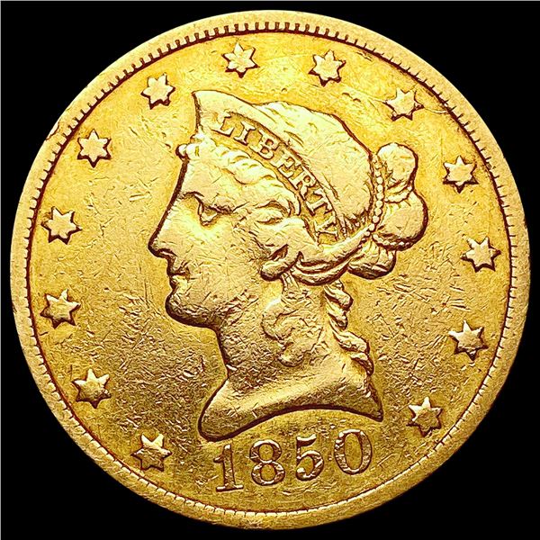 1850 $10 Gold Eagle NEARLY UNCIRCULATED