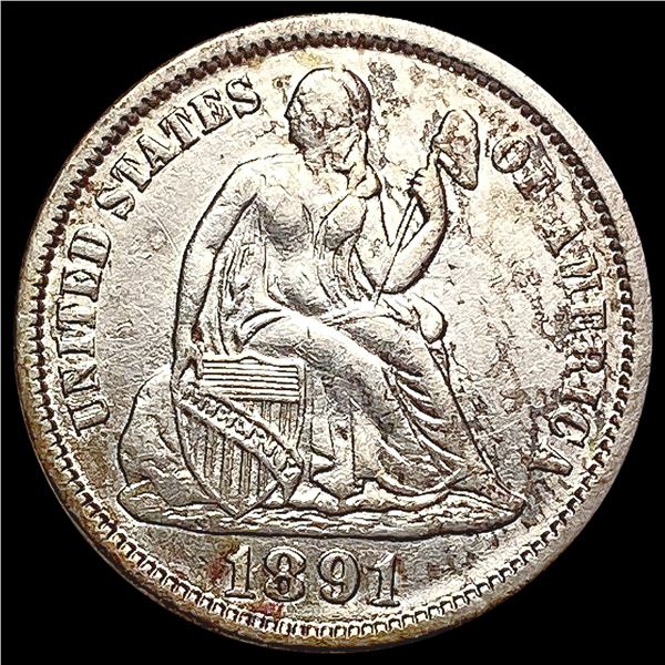 1891 Seated Liberty Dime CLOSELY UNCIRCULATED