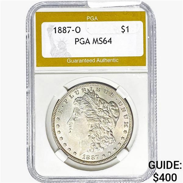 1887-O Morgan Silver Dollar PGA MS64