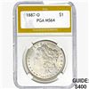 1887-O Morgan Silver Dollar PGA MS64
