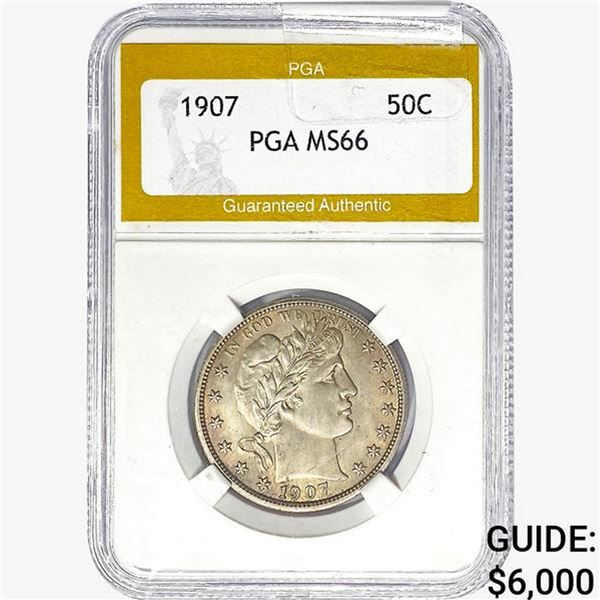 1907 Barber Half Dollar PGA MS66