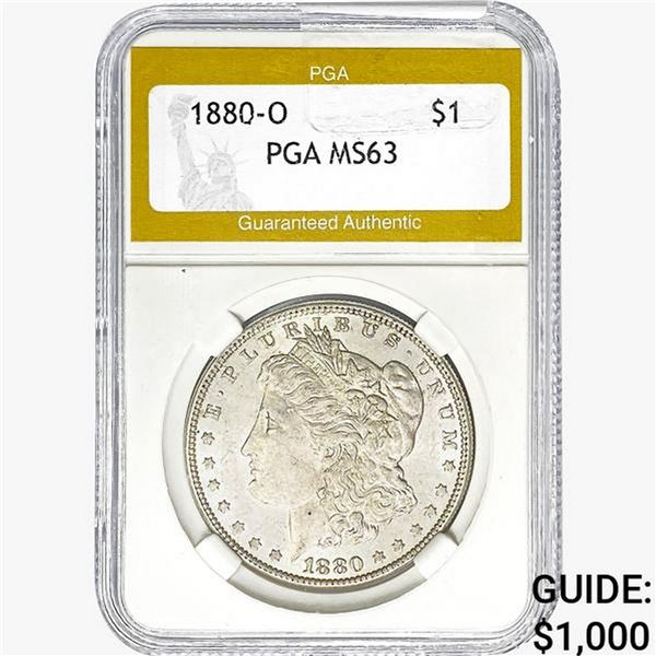 1880-O Morgan Silver Dollar PGA MS63