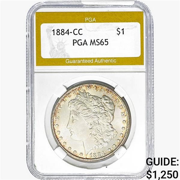 1884-CC Morgan Silver Dollar PGA MS65