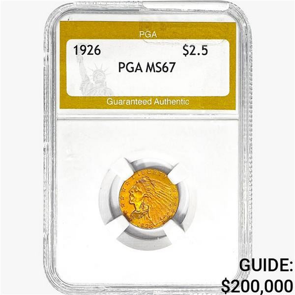 1926 $2.50 Gold Quarter Eagle PGA MS67