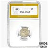 Image 1 : 1883 Nickel Three Cent PGA MS64