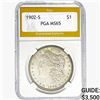 1902-S Morgan Silver Dollar PGA MS65