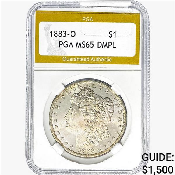1883-O Morgan Silver Dollar PGA MS65 DMPL