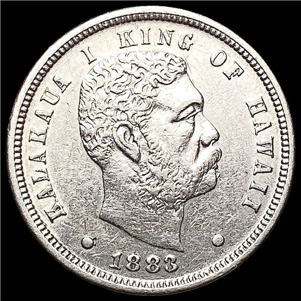1883 Kingdom of Hawaii Dime CHOICE AU