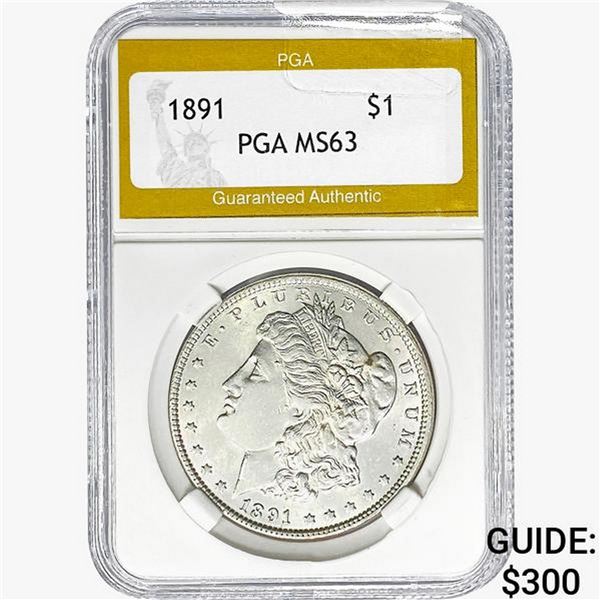 1891 Morgan Silver Dollar PGA MS63