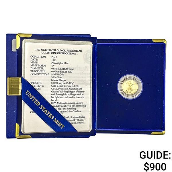 1993 0.10oz Gold AGE