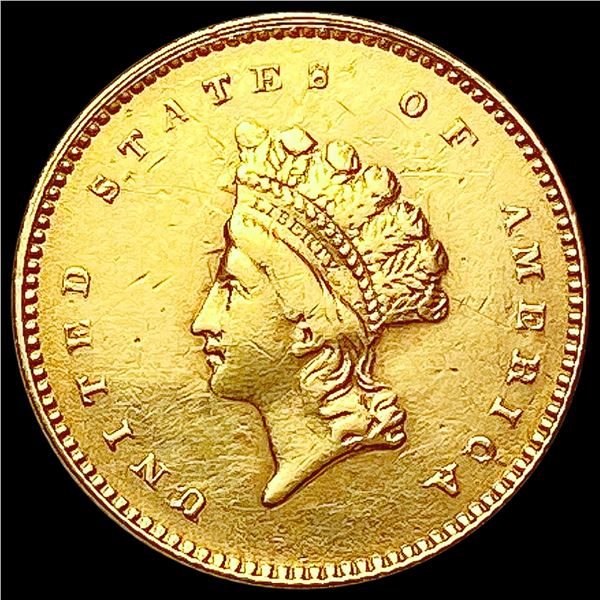 1854 Rare Gold Dollar NEARLY UNCIRCULATED