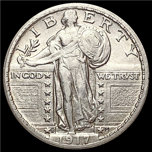 1917-S TY2 Standing Liberty Quarter CHOICE AU