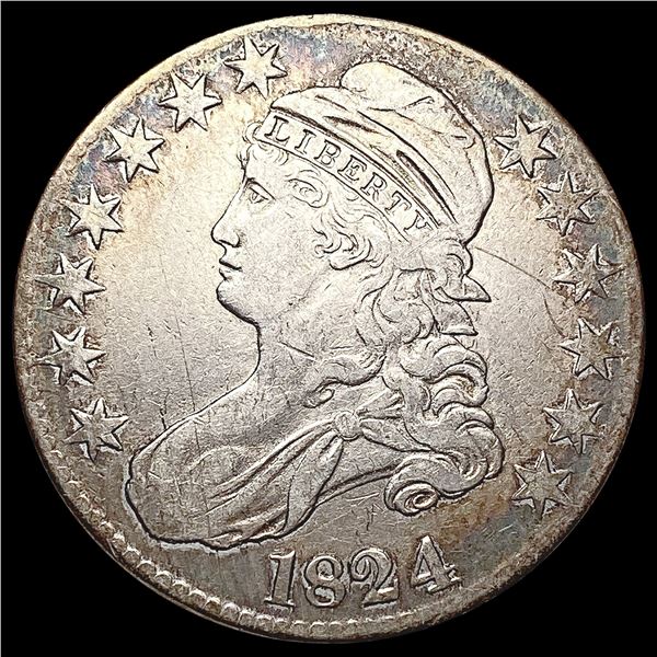 1824 Capped Bust Half Dollar ABOUT UNCIRCULATED