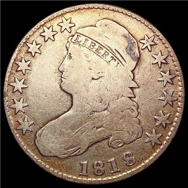 1818 Capped Bust Half Dollar NICELY CIRCULATED
