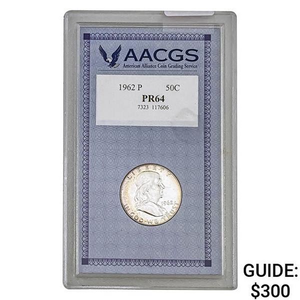 1962 Franklin Half Dollar AACGS PR64
