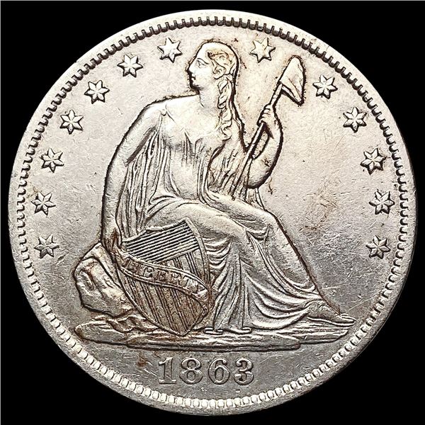 1863-S Seated Liberty Half Dollar CLOSELY UNCIRCULATED