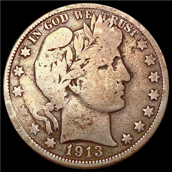 1913 Barber Half Dollar NICELY CIRCULATED