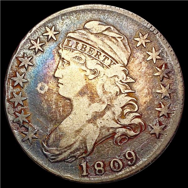 1809 Capped Bust Half Dollar LIGHTLY CIRCULATED