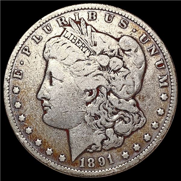 1891-CC Morgan Silver Dollar NEARLY UNCIRCULATED