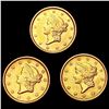 Image 1 : [3] 1851-1853 Rare Gold Dollar HIGH GRADE