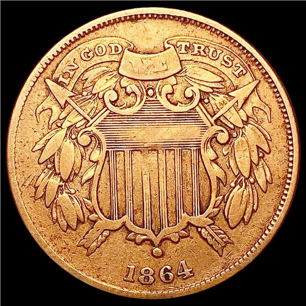 1864 Two Cent Piece NICELY CIRCULATED