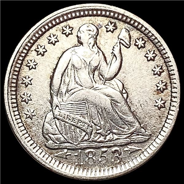 1853 Arrows Seated Liberty Half Dime CLOSELY UNCIRCULATED