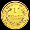 Image 2 : 1851 Rare Gold Dollar UNCIRCULATED