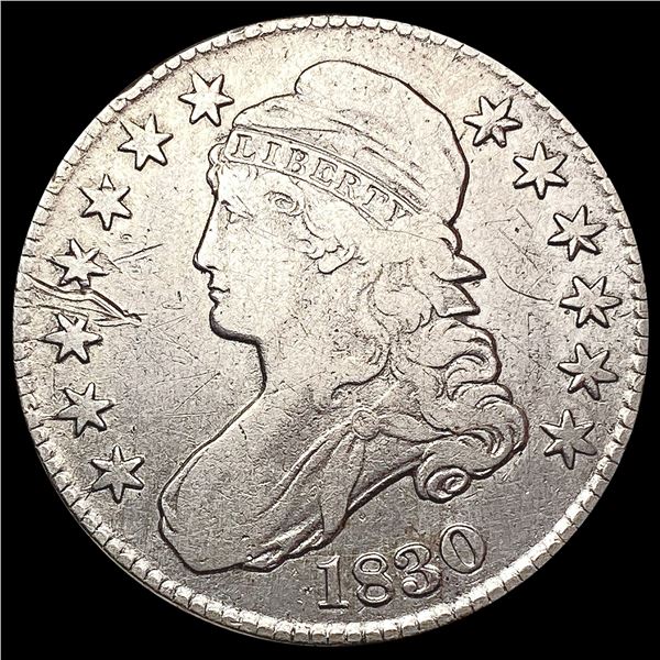 1830 Capped Bust Half Dollar ABOUT UNCIRCULATED